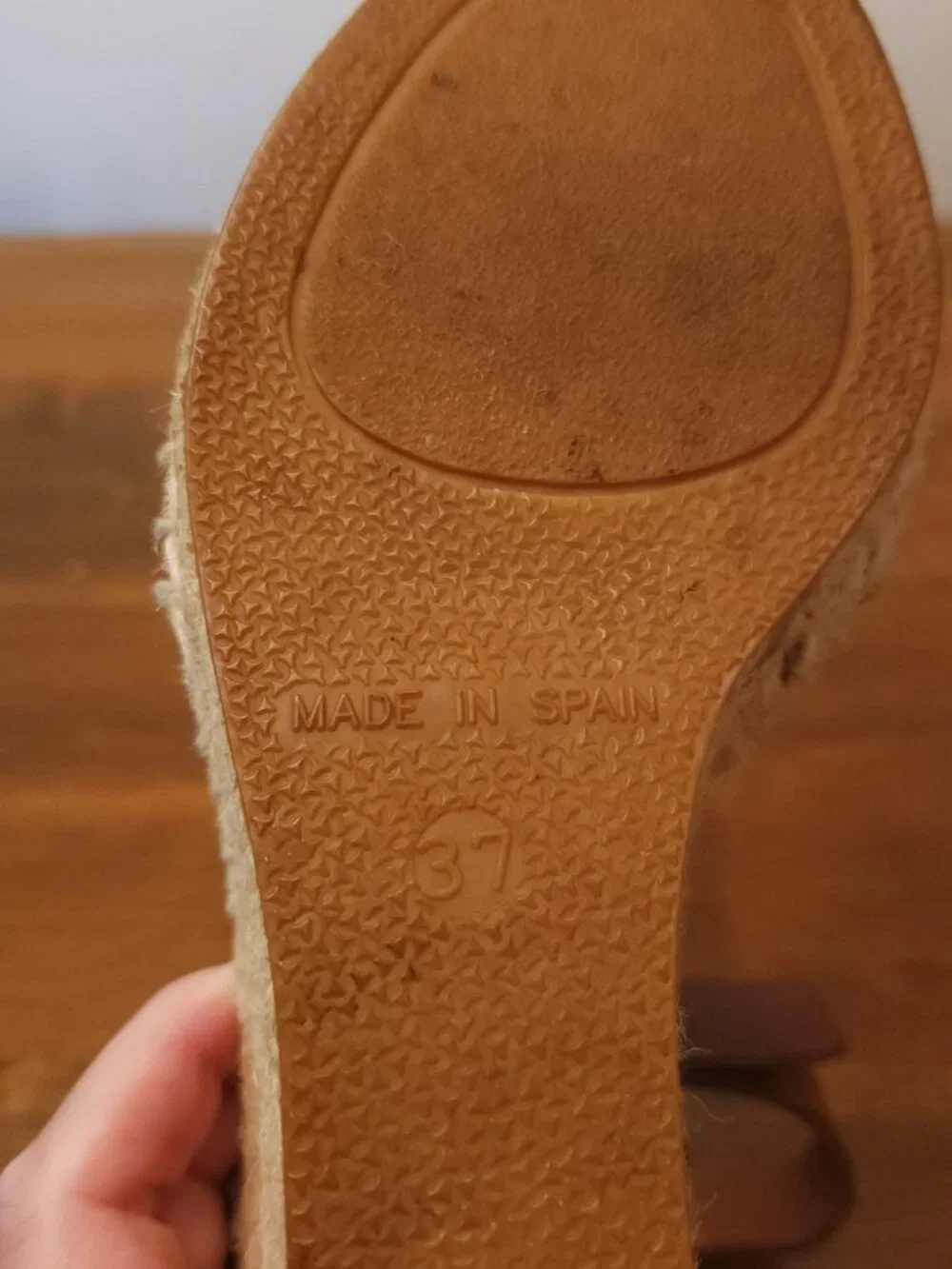 Vince Simona Espadrille Wedge Sandal in Cognac Coastal Summer Women's 37 / US 7